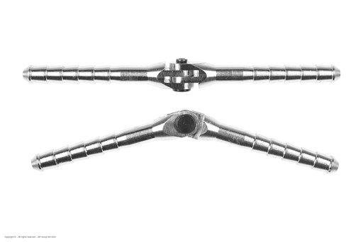 [ GF-2179-001 ] Aluminium stiftscharnier - Dia. 3x50mm - Vast - 2 st 