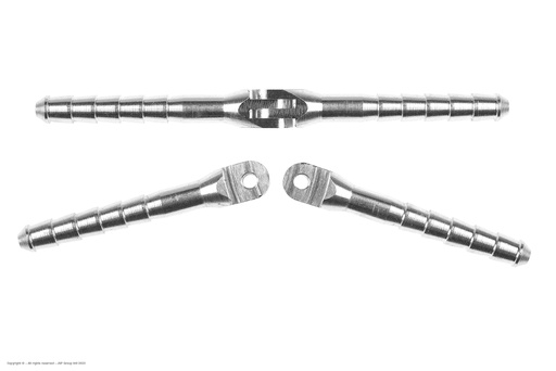 [ GF-2179-003 ] Aluminium stiftscharnier - Dia. 3x50mm - Fixatie met staaldraad - 2 st 