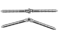 [ GF-2179-011 ] Aluminium stiftscharnier - Dia. 4.5x70mm - Vast - 2 st 