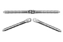 [ GF-2179-013 ] Aluminium stiftscharnier - Dia. 4.5x70mm - Fixatie met staaldraad - 2 st 