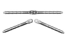 [ GF-2179-013 ] Aluminium stiftscharnier - Dia. 4.5x70mm - Fixatie met staaldraad - 2 st 