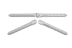 [ GF-2179-023 ] Aluminium stiftscharnier - Dia. 6x98mm - Fixatie met staaldraad - 2 st 