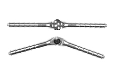 [ GF-2179-002 ] Aluminium stiftscharnier - Dia. 3x50mm - Demonteerbaar - 2 st 