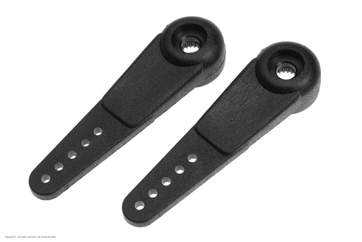 [ GF-3100-002 ] Nylon servo-arm - Heavy Duty - Glasvezel versterkt - Enkel 35mm - 25T Futaba - 2 st 