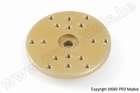 [ GF-3152-001 ] Precisie aluminium servo-arm - 7075 T-6 Alu. - Rond 28mm - 23T JR - 1 st 