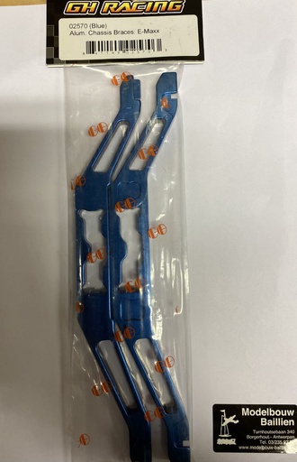 [ GH02570 ] ALU CHASSIS BRACE EMAXX BLUE