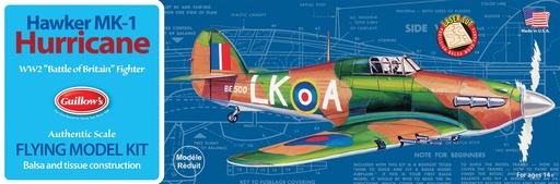 [ GUI506 ] Guillows hawker hurricane 1/30