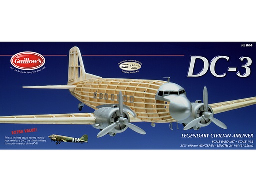 [ GUI804 ] Guillows douglas dc-3  1/32
