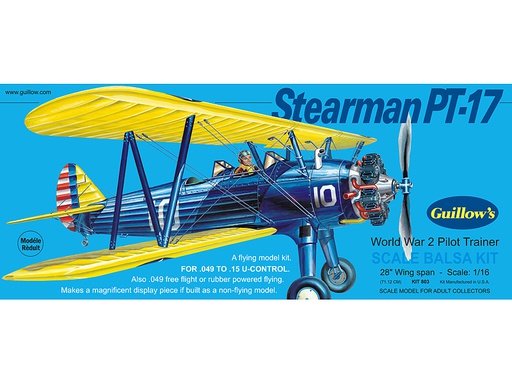 [ GUI803 ] Guillows stearman pt-17  1/16