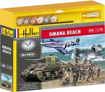 [ HE53003 ] Heller Omaha Beach Sherm.,P51,Lcvp,Fig1/72 