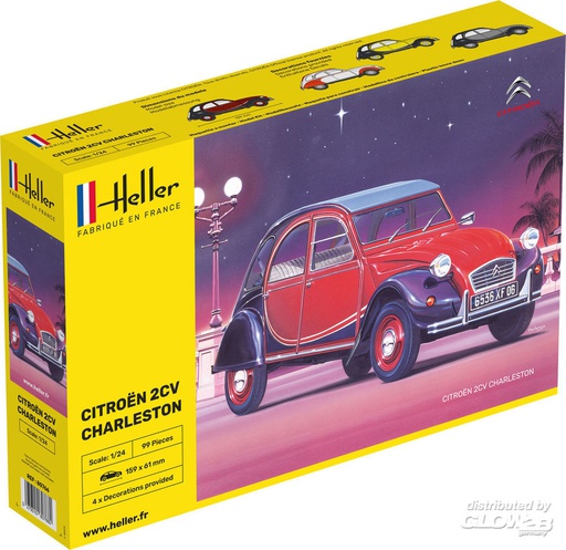 [ HE80766 ] Heller Citroën 2Cv Charleston         1/24