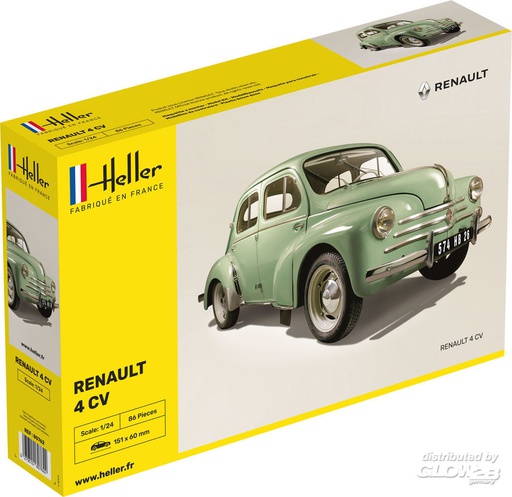 [ HE80762 ] Heller Renault 4 Cv                   1/24