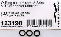[ HS123190 ] Harder & Steenbeck o-ring voor luchtkop  3st