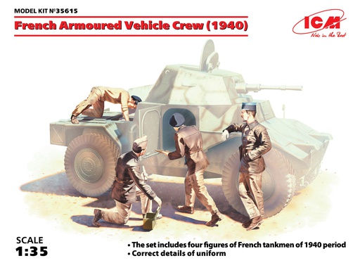 [ ICM35615 ] French Armoured Vehicle Crew   1/35