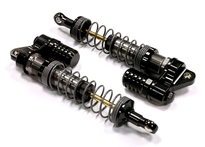 [ INC23782BLACK ] Billet Machined Alloy Piggyback Shock Set (2) for Axial Wraith 