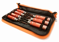 [ INC25381BLACK ] 7pcs Mini Tool Set, 1.5mm Allen + 3.5, 4.5, 5.5 Socket + Screw Driver Tips 