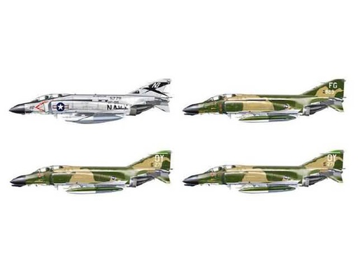 [ ITA-1373S ] Italeri f-4 CDJ PHANTOM ACES USAF US NAVY VIETNAM ACES  1/72