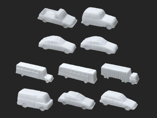 [ JTT97004 ] Mix voertuigen 10 stuks wit (1/200)