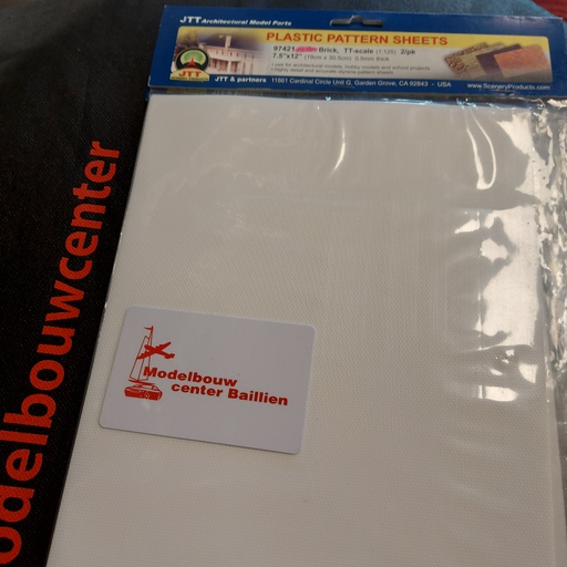 [ JTT97421 ] JTT Styrene Sheet brick / baksteen op schaal 1/125 of schaal TT   2pcs