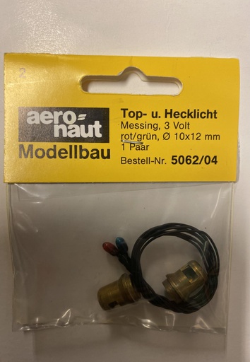 [ AE5062-04 ] top und hecklicht 3 v   rood/groen   10x12 mm 