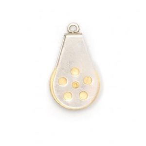 [ AE5227-26 ] Poulie Aeronaut nickelée  18 x 12 x 4 mm, 5pcs