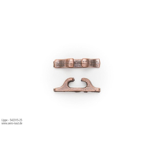 [ AE5423-25 ] lippe metaal bruniert 25 mm 2st