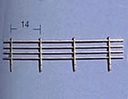 [ AE5604-11 ] reling 25 cm  11 mm hoogte met 4 dwarse gemonteerd 1st
