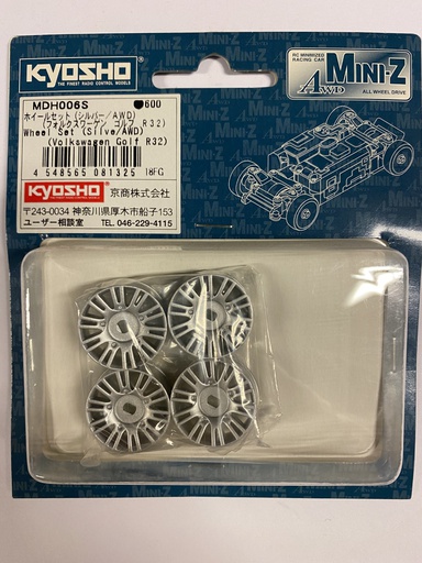 [ KMDH-006S ] Kyosho Wheel set (Silver/AWD) Volkswagen Golf R32