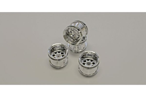 [ KMMH-01-CM ] Kyosho Wheel Set (Chrome Type) 1/24 - 8-spaak (4st)