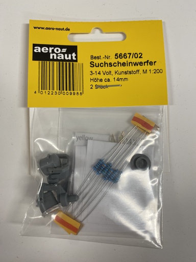 [ AE5667-02 ] Aeronaut Schijnwerper 14mm - 3-14V - 1/200