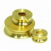 [ AE5847-05 ] Aeronaut messing loopwiel/poullie 5mm 25st  boring 2mm 5mm 25st