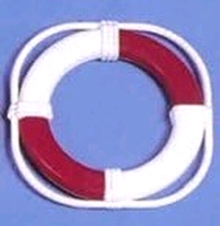 [ AE6065-35 ] reddingsring 35 mm rood/wit 2st