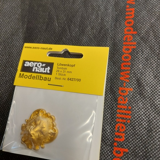 [ AE6427-00 ] Aeronaut lion's head 26x31mm 1pcs