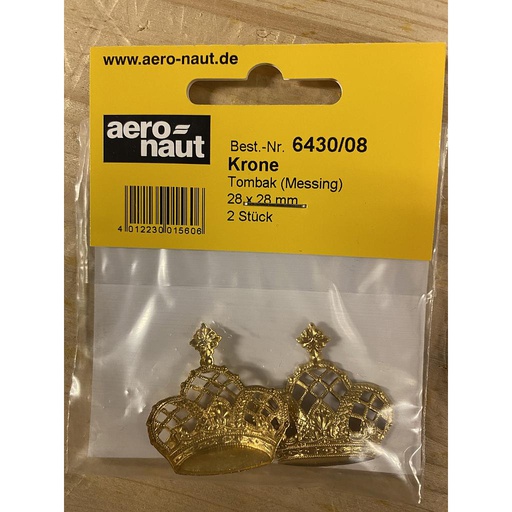 [ AE6430-08 ] Aeronaut Kroon Tombac (Messing) 28x28mm (2stuks)