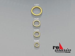 [ KRRO1430 ] Krick robbe patrijspoorten messingkleur 12mm 10Stk