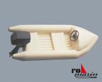[ KRRO1577 ] zodiac  met buitenboordmotor 1/25     lengte 17 cm 