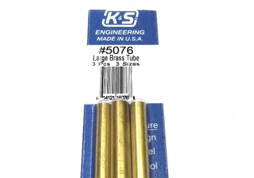 [ KS5076 ] K & S buigbaar messing buis 3/16"+7/32"+1/4" (4,76x5,56x6,35mm) 30cm